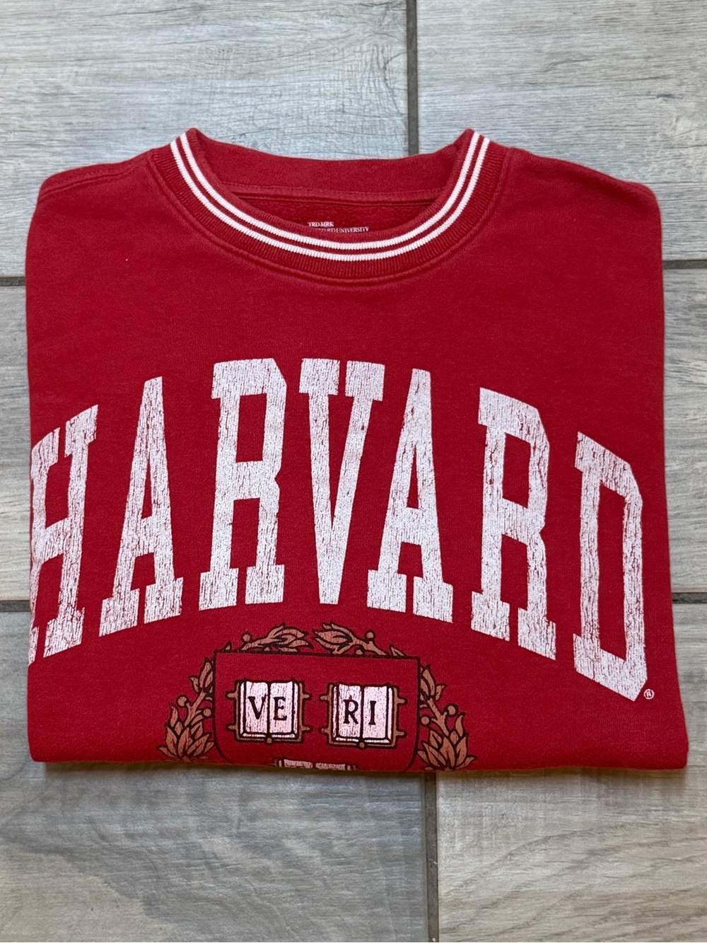 Vintage Y2K Harvard University Crewneck Sweatshirt Red Ivy League Collegiate